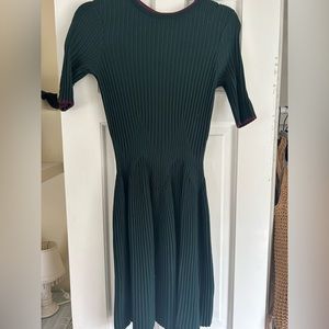 Ted Baker dark green knitted skater dress *New with tags**